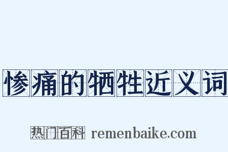 惨痛的牺牲近义词是什么意思的图片